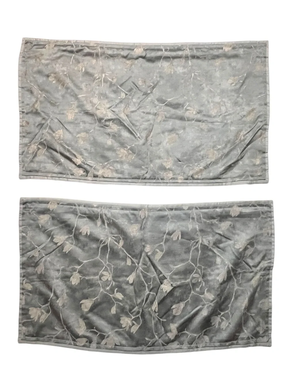 Hotel Collection King Pillow Shams Set of 2 Charcoal Gray Floral Damask